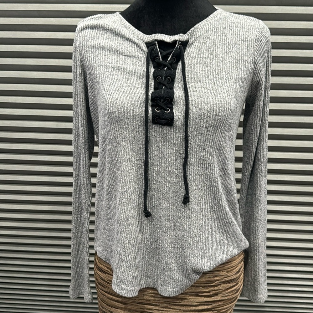 Cable knit blouse